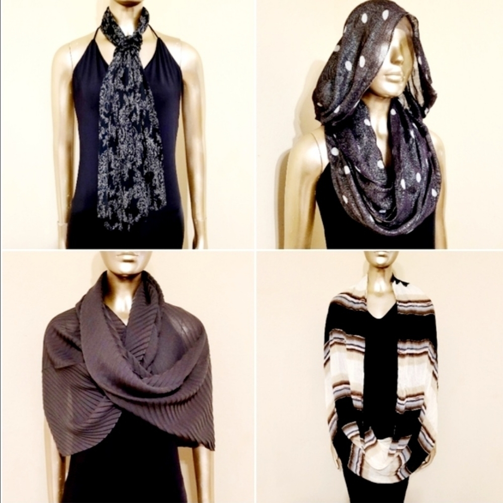 SET OF 4 SCARVES - Picture 1 of 16